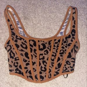Asymmetrical Hem leopard print Tank Top